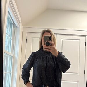 Ann Taylor Black Striped Blouse